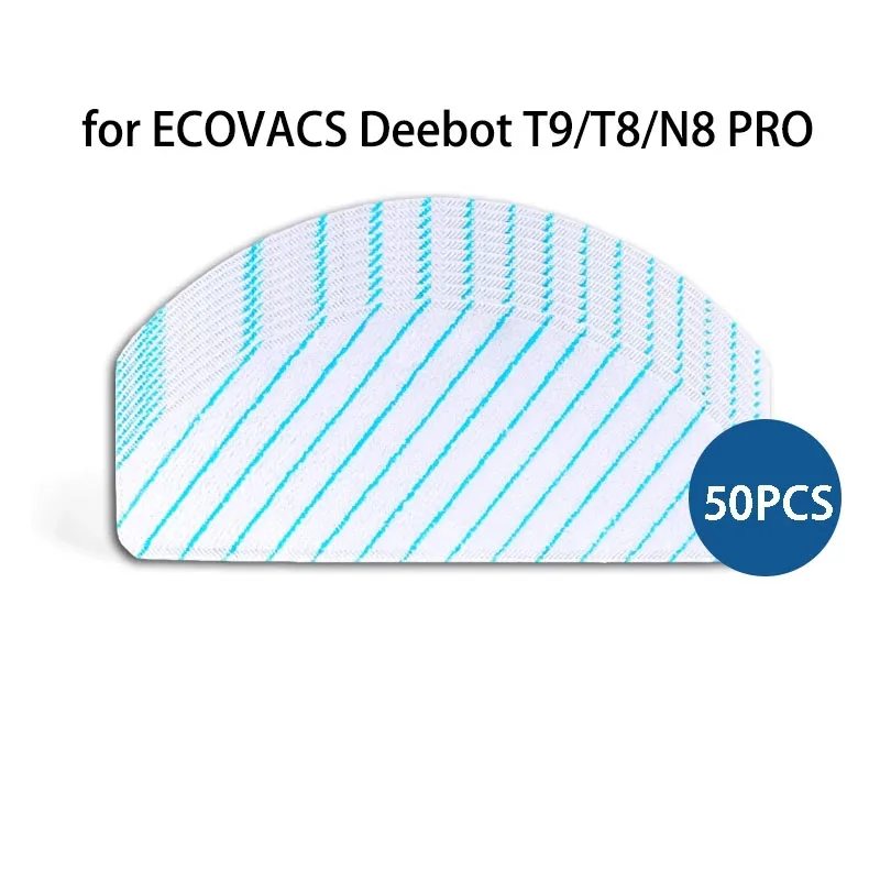 

50PCS Microfiber Mopping Pads For ECOVACS DEEBOT OZMO T8 T8 AIVI T9 N8 PRO Vacuum Cleaner Washable Mopping Cloth Rags