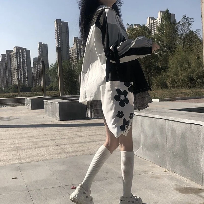 

Bomber Jacket Harajuku Casual Baseball Jacket Vintage Clothes Women's Spring Jacket Korean Fashion Women's Clothing 2021 Black