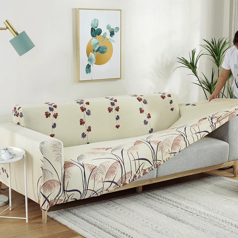 Одноцветные чехлы для диванов гостиной нужно купить 2 шт. в форме L секционные