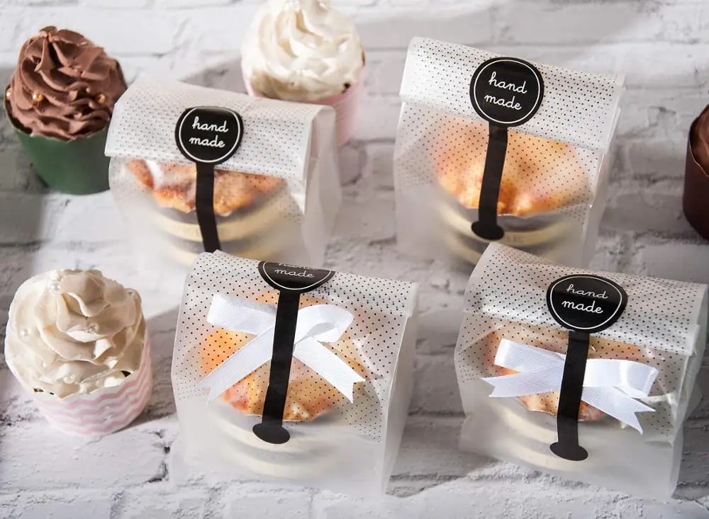 100 шт./упаковка прозрачные пластиковые пакеты для печенья торта шоколада конфет