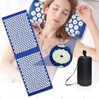 Акупрессурный коврик, Массажная подушка для снятия стресса, боли в спине и теле, подушка с шипами для йоги