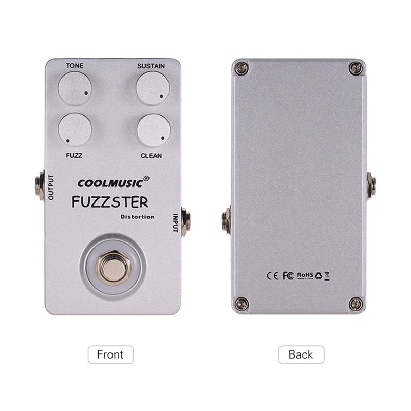 

Coolmusic Fuzzster Distortion Guitar Effect Pedal Bass Fuzz Pedal & A-MT6 Digital Distortion Guitar Effect Bass Pedal