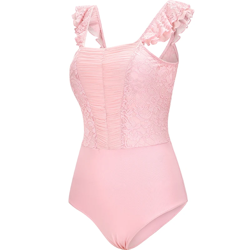 

2020 New Fairy Ballet Dance Leotard For Women Lace Ballet Tutu Dance Wear Stage Costume Gymnastics Unitard Ballerina Clothes