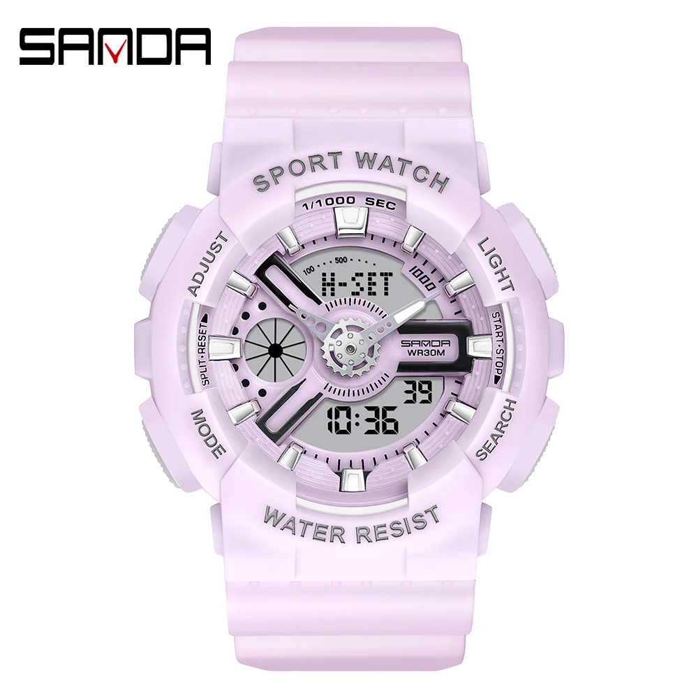 

SANDA Men Women Military Watch LED Quartz Waterproof Wristwatch Fashion Outdoor Sports Digital Clock Watches Relogio Masculino