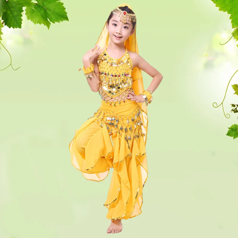 Детские индийские танцевальные костюмы для восточных танцев детские платья