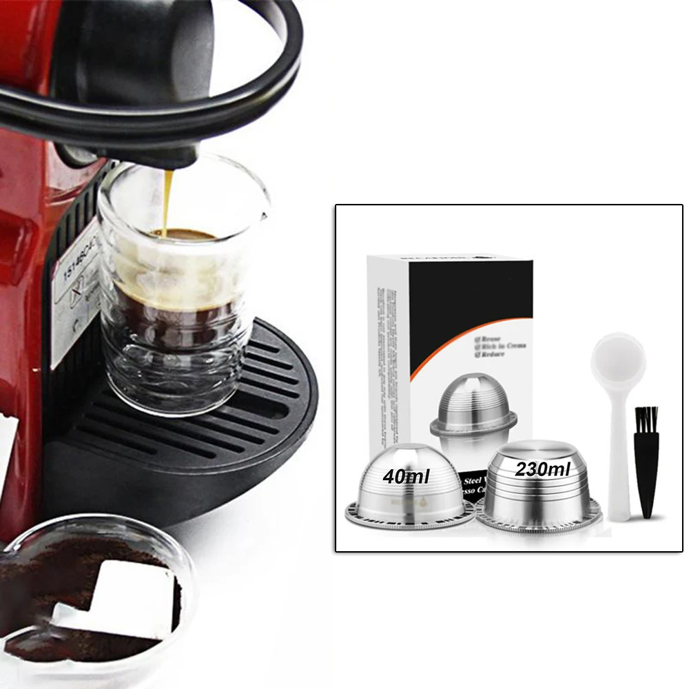 2 капсулы для кофе 1 ложка многоразовая капсула Nespresso Vertuo ENV135BAE Krups XN 9031|Кофейные