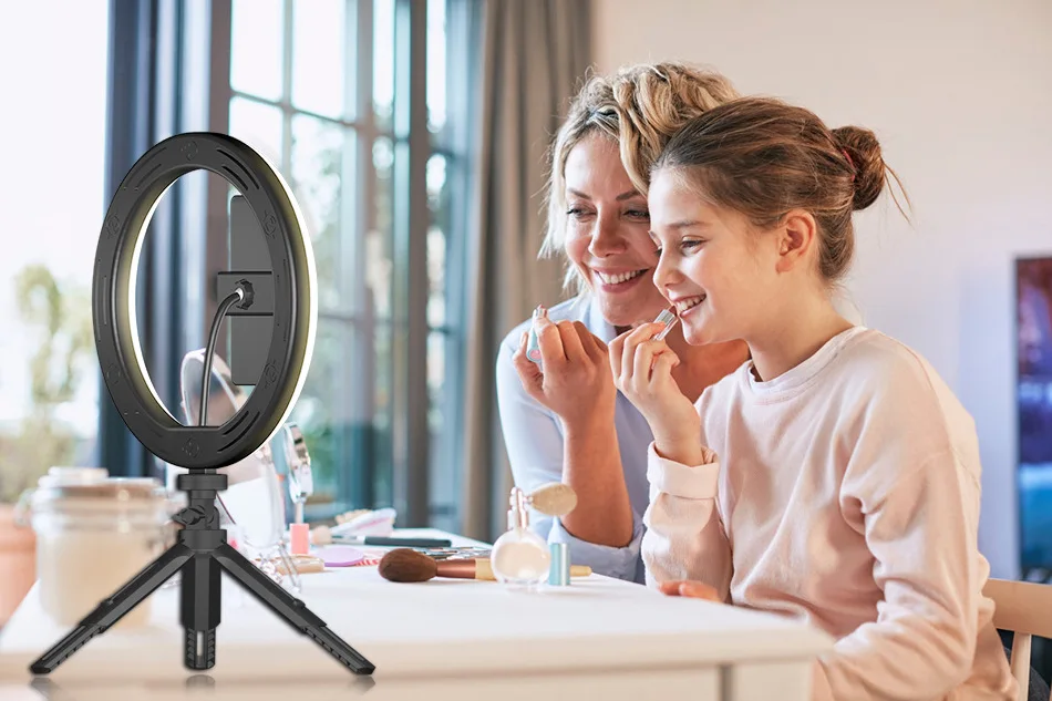 

26CM 12W Selfie Ring Light Bluetooth remote Lamp Tripod Stand Photo LED Photography Lighting Phone Ringlight TikTok Youtube Live