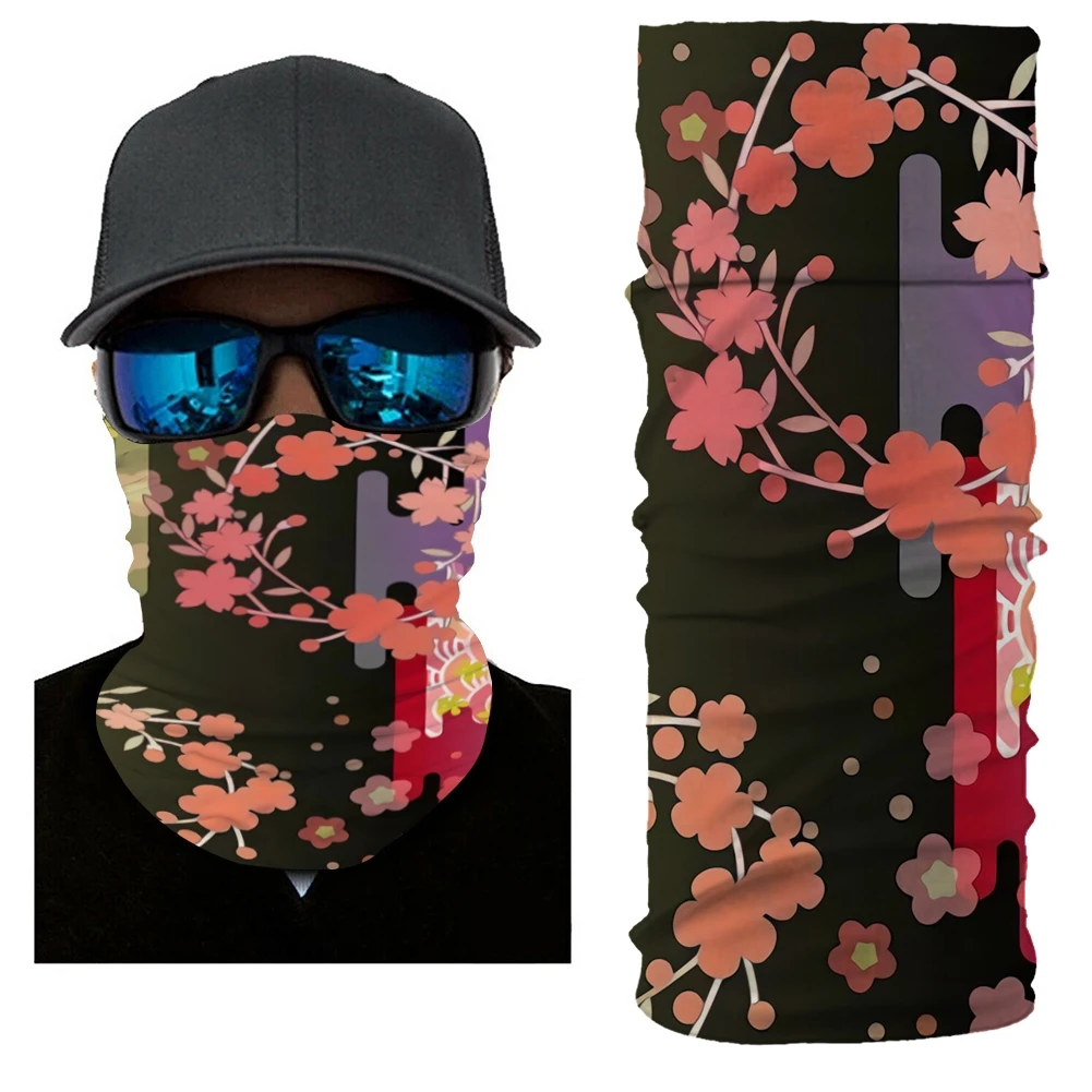

2021 Flower Micro Fiber Polyester Men Seamless Bandana Ultraviolet-proof Dustproof Cooling Bandana