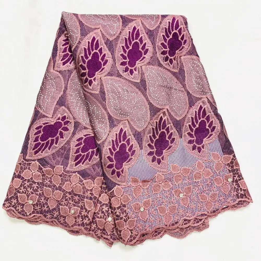 Сетчатая Африканская Хлопковая кружевная ткань для платья вечерние 2020