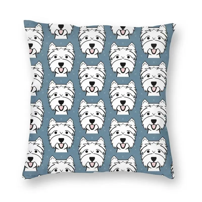 

West Highland Terrier Square Throw Pillow Case Home Decorative 3D Double Side Printing Westies Westie dogs Cushion Cover For Car