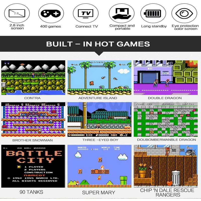 2 8 дюймов бит N1 Ручной игровой плеер Ретро видео игровая консоль de jeux 400