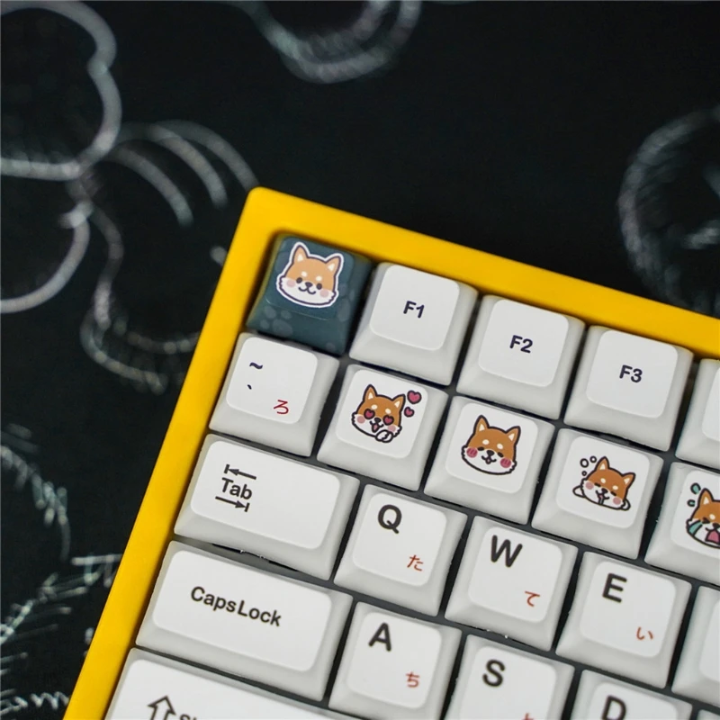 

M17F 116 Keys / Set XDA Profile Key Cap PBT Dye Sublimation Keycap For MX Switch Mechanical Keyboard Shiba Inu Theme Keycaps