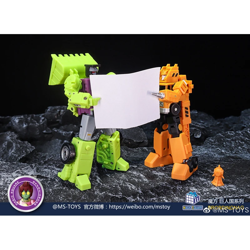 Figura de acci&oacute;n de Transformers cuadrados m&aacute;gicos, juguetes de Robot Ko, MS-B37, pala, maestro MS-B38, Robot Guerrero-4