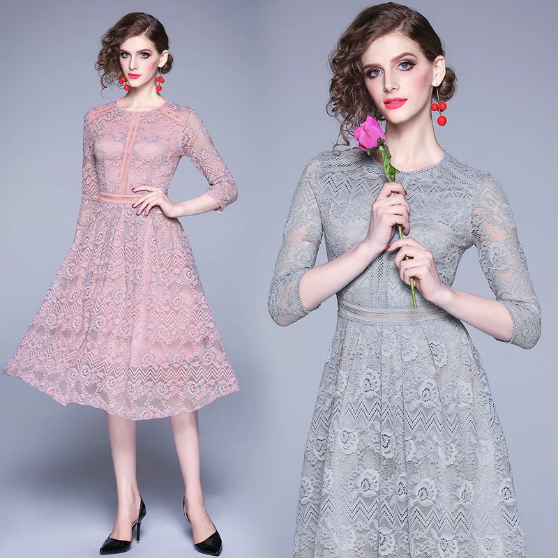 Европейская станция Осень новинка Высококачественная тонкая кружевная юбка