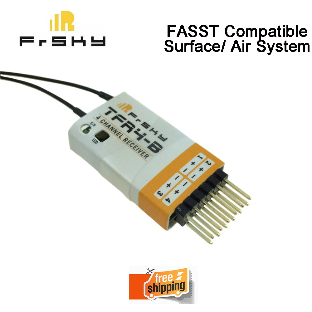 FrSky TFR4B 2.4Ghz 4CH Surface/ Air Receiver Futaba FASST Compatible | Игрушки и хобби