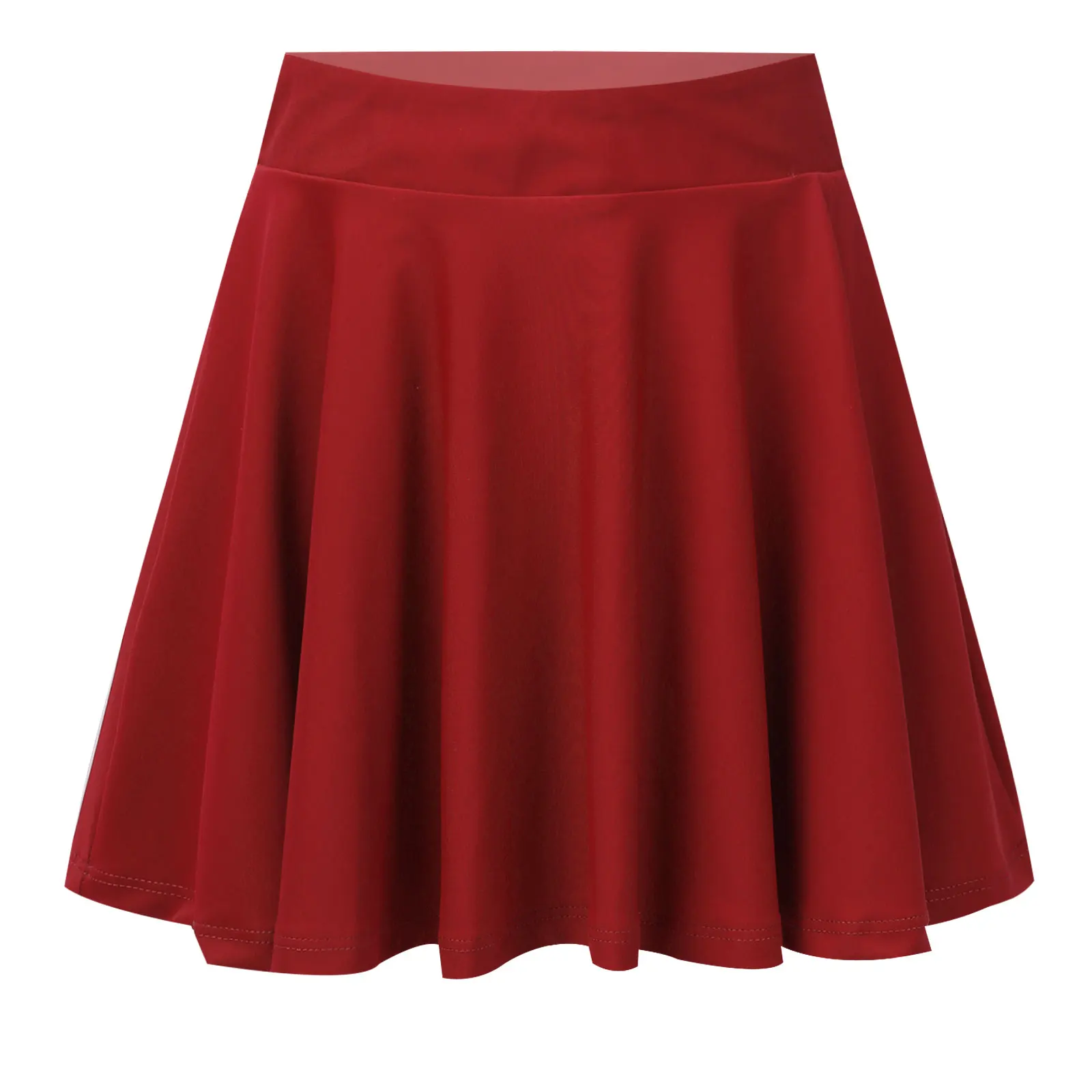 

Kids Girls Figure Ice Skating Dance Skirt A-line Ruffle Hem Above Knee Length Stretchy Pleated Ballet Dance Performance Skirt