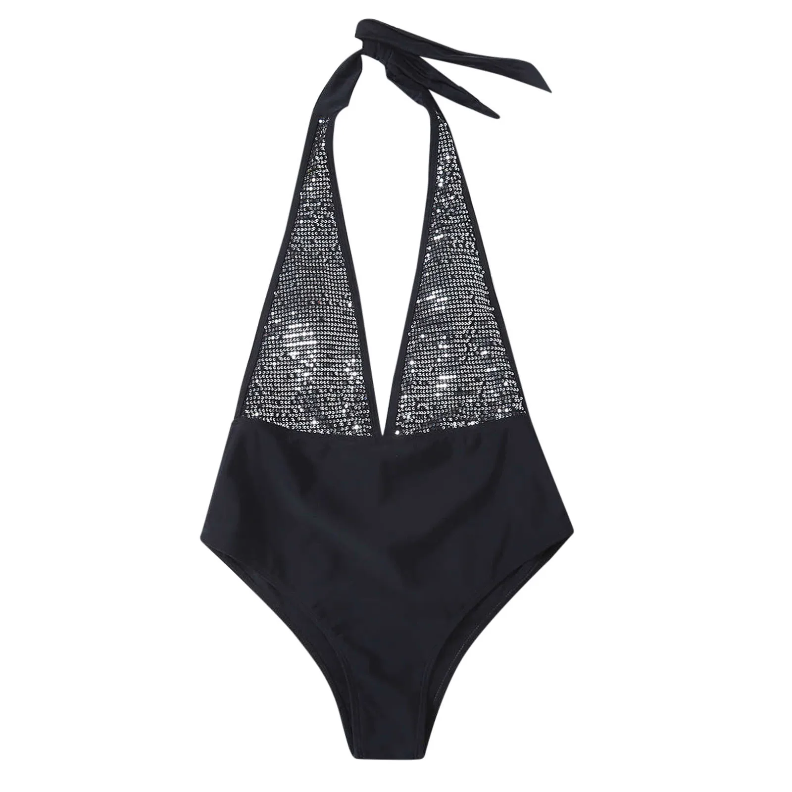 2021 Сексуальное Женское бикини с блестками Цельный купальник Женский бандажный