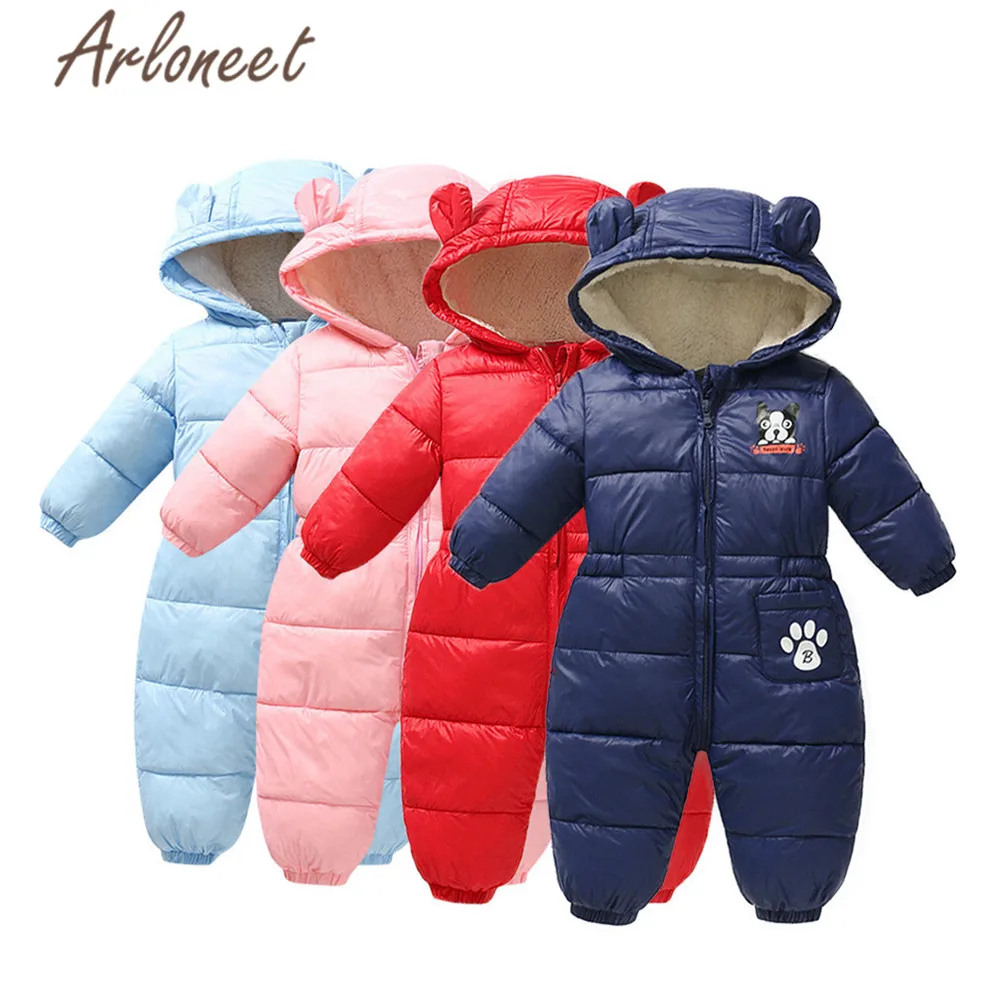 ARLONEET пальто с мультяшным рисунком для новорожденных девочек зимнее комбинезон
