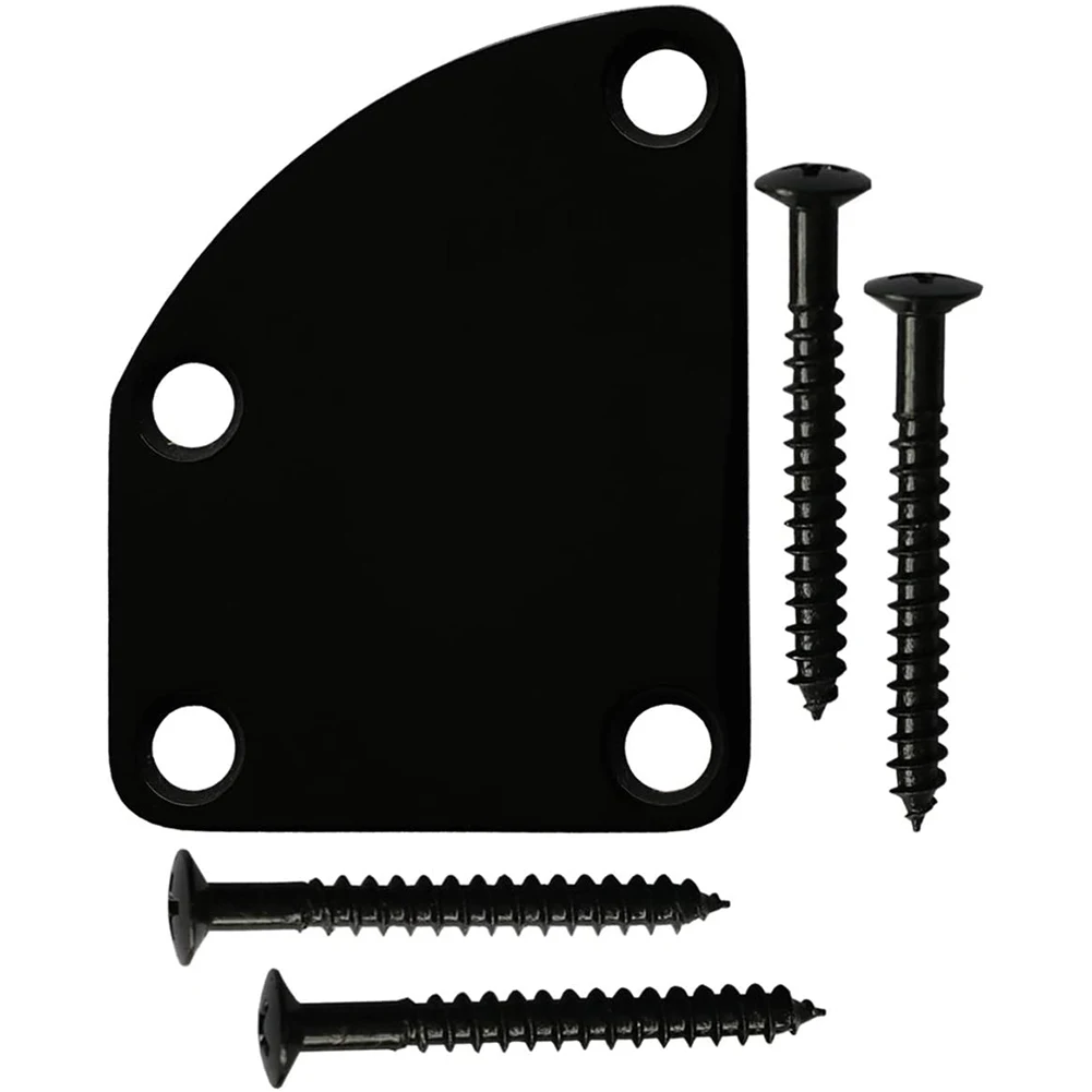 gitarre neck platte semi runde neck joint zurück montage platte mit 4 schrauben für e gitarre bass teile ersatz 3 farbe free global shipping