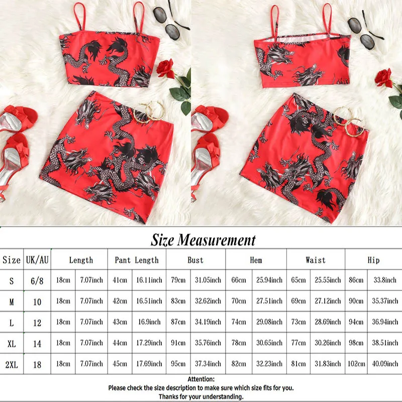 

2020 Women's Summer Two-piece Sexy Strap Bag Hip Skirt Suit