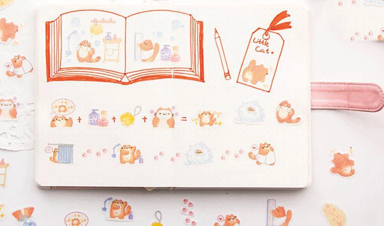 40 шт./упак. Kawaii животное Пингвин Оттер собака кошка Единорог лиса DIY декоративные этикетки для скраббукинга альбом канцелярские принадлежности для наклеек