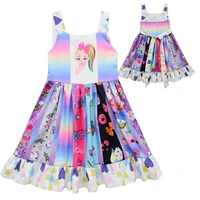 girl princess sleeveless pattern twirl dress birthday party baby girl clothes