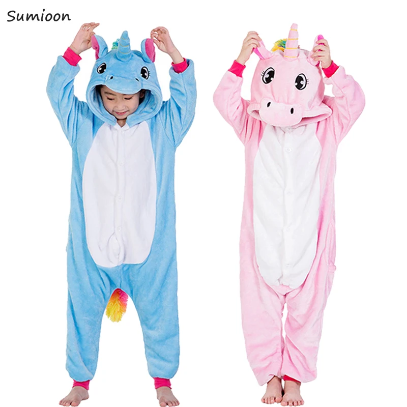 Пижама-кигуруми детская с единорогом пижама-комбинезон в виде животных панды