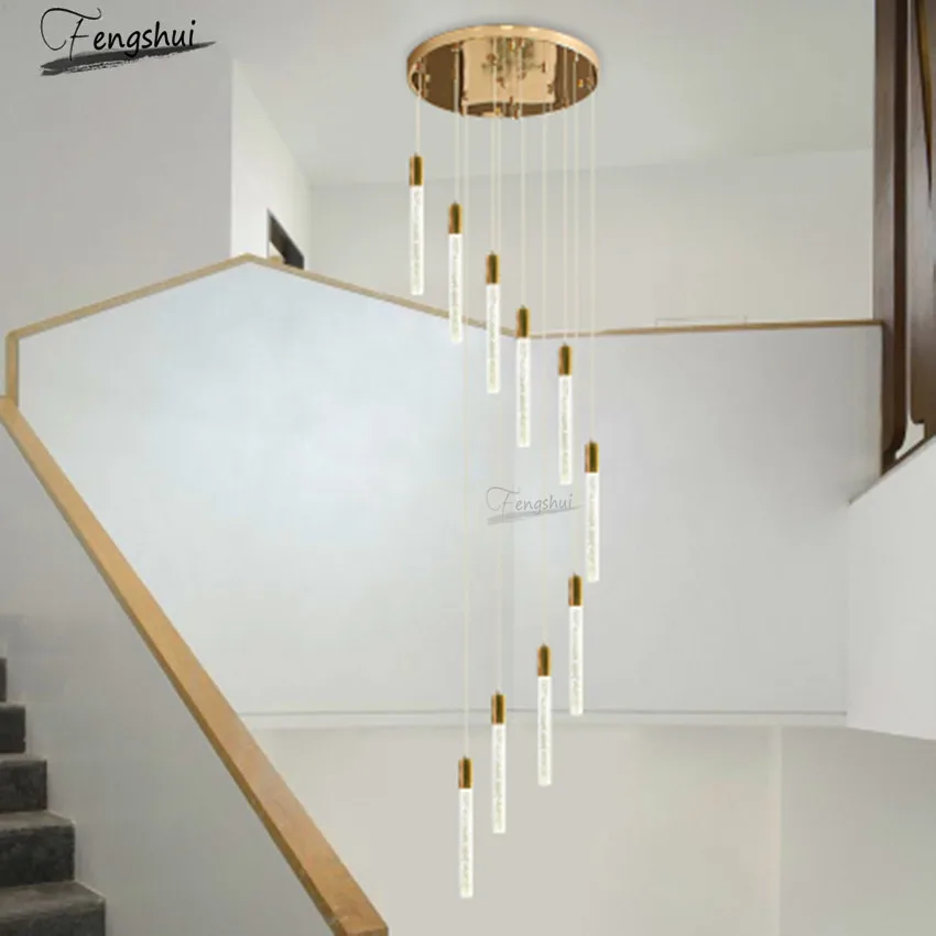 Постсовременный светодиодный светильник роскошный хрустальный в полоску для