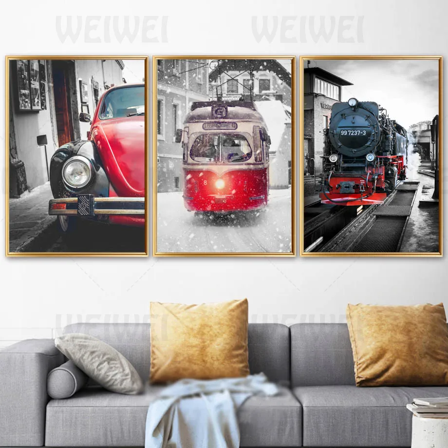 Красно черно белый мир домашний декор живопись здание церкви гостиная стена