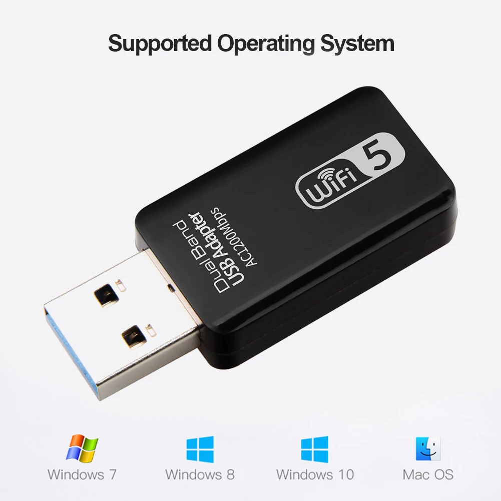 

WD-4601AC 1200Mbps 2.4G/5G Dual-Band Wireless Adapter USB Wifi Network Card Portable Wireless Network Card Dongle for Desktop