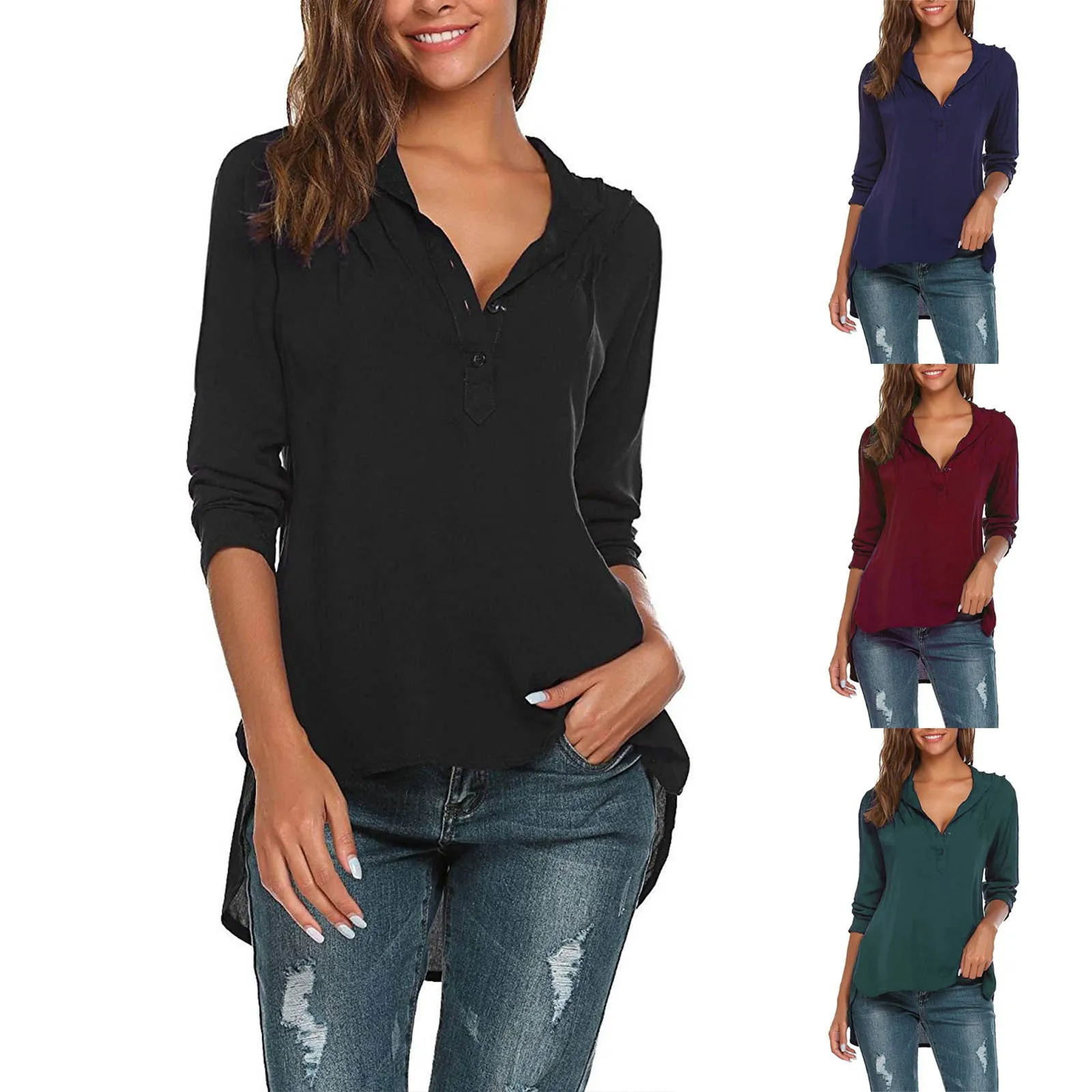 

SAGACE Casual Women Tshirt Fashion Casual Long Sleeve Spring Basic T Shirts Round Neck Solid Color Slim Fit Top Ladies Clothing