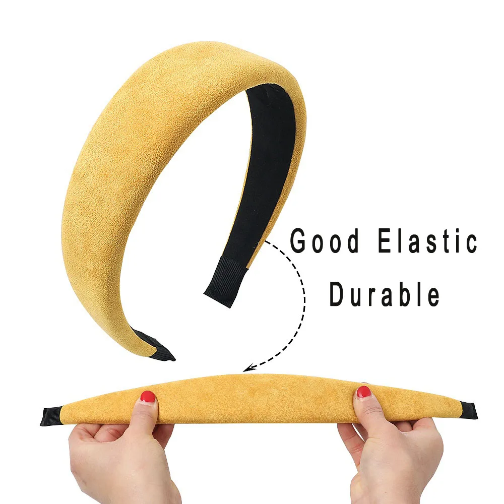 FASACC Женские ободки для волос Винтажный широкий ободок из бархата для волос Модные девушки Женские аксессуары для волос Женские головные уборы.