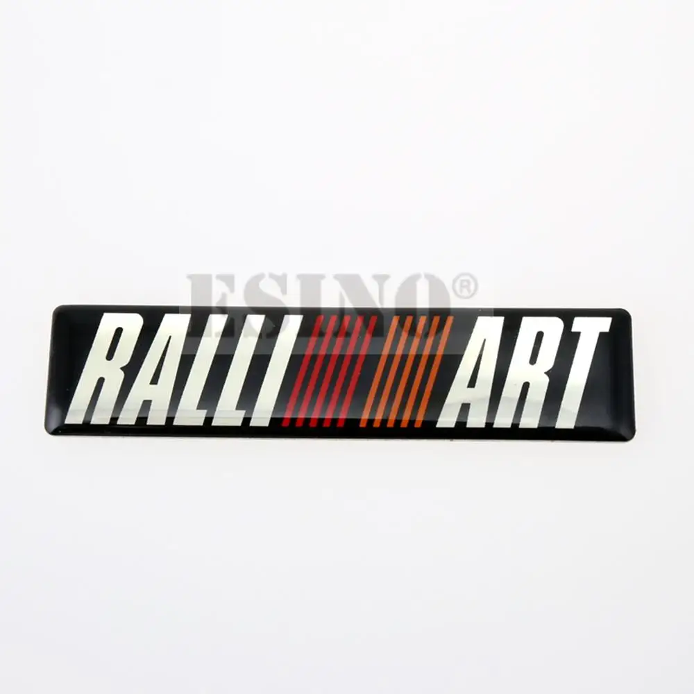 

50 x New 3D Car Styling Aluminum Glue Decals Car Emblems Car Accessories Adhesive Badges for Mitsubishi Ralliart Ralli Art