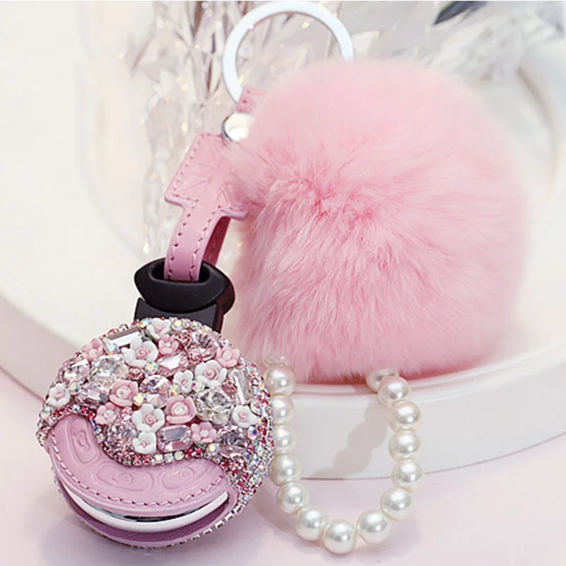 Роскошный Бриллиантовый цветок брелок для ключей автомобиля чехол защитный