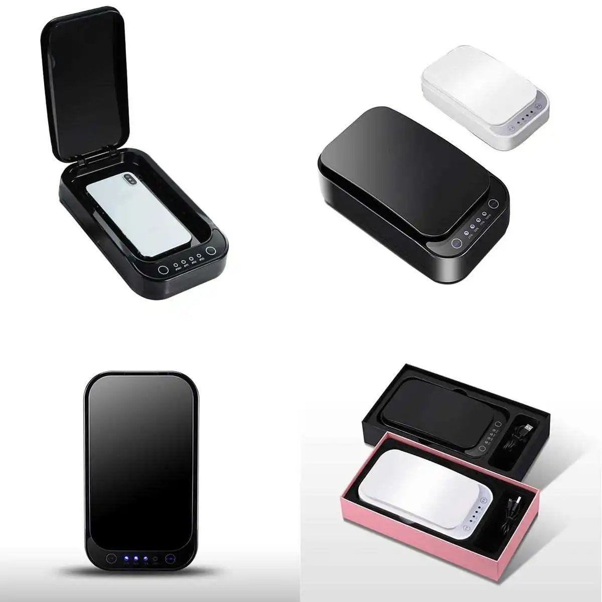 

5V Wireless UV Phone Sterilizer Box Jewelry Phones Cleaner Personal Sanitizer Disinfection Box Support Wireless Charging