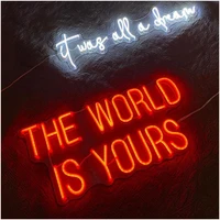 ohaneonk custom neon neon sign light of the world is yours for wedding gift acrylic letter marriage wall neon pub bar decor