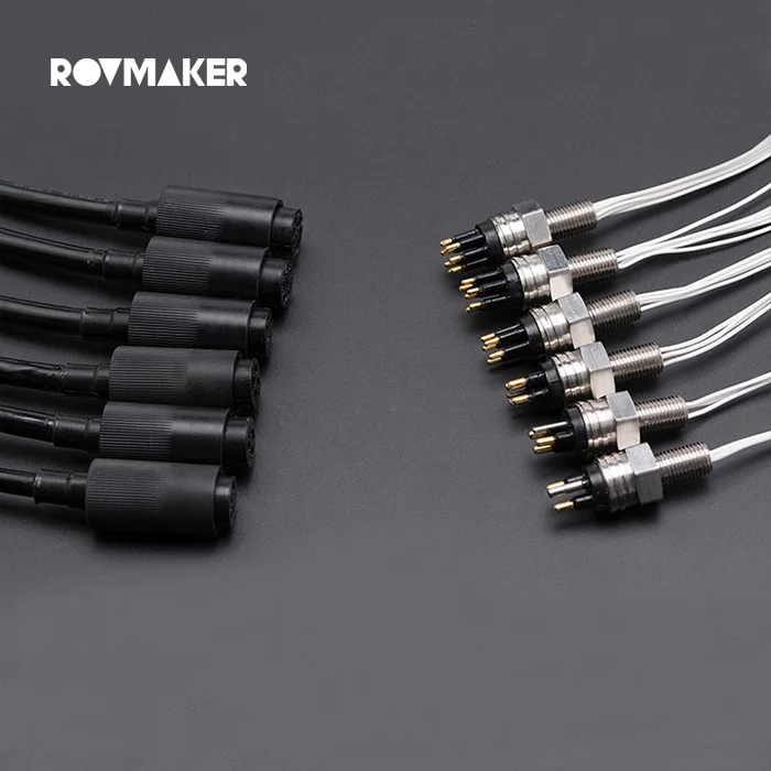 

Rovmaker Pluggable Wet Cable Wire Robot Subsea Connectors IP68 Ip69 of 5 Pin Ip68 Underwater Cable Connector