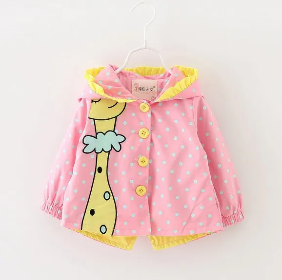 Одежда для новорожденных девочек с героями мультфильмов ветровка Осенняя