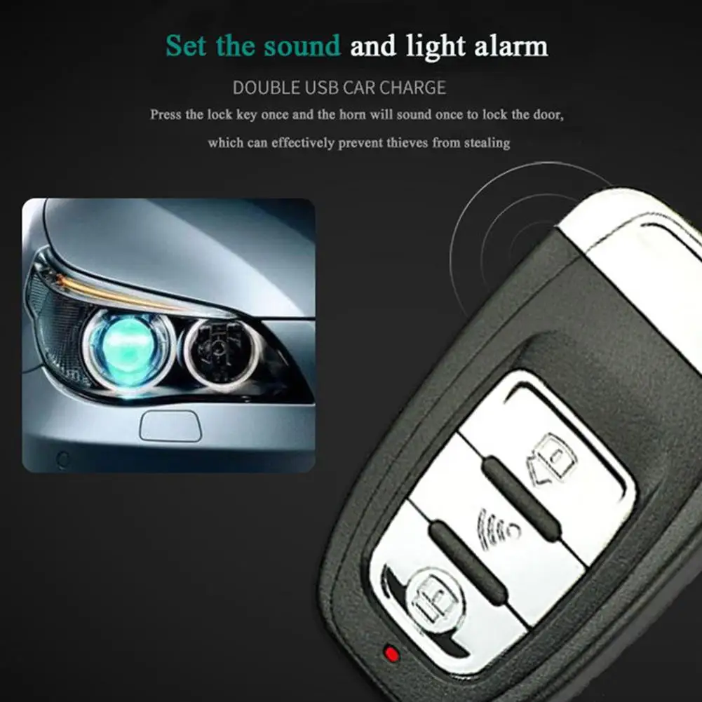 

12V Car SUV Keyless Entry System Engine Start Alarm System Push One-button Start System Remote Starter Stop Car Accessories