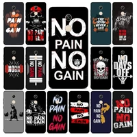 yinuoda no pain no gain gym fitness phone case for redmi note 4 5 7 8 9 pro 8t 5a 4x case