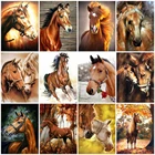 HUACAN картинки по номерам лошадь DIY Ручная роспись по номерам животные подарок украшение дома настенное искусство