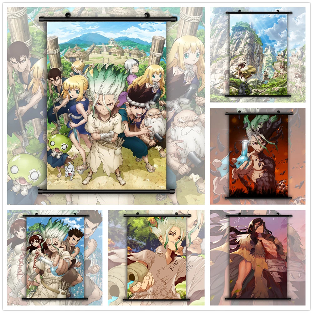 

Dr Stone Senku Tsukasa Anime Manga Wall Art Canvas Painting Anime Posters and Prints Room Decoration Pictures Living Home Decor