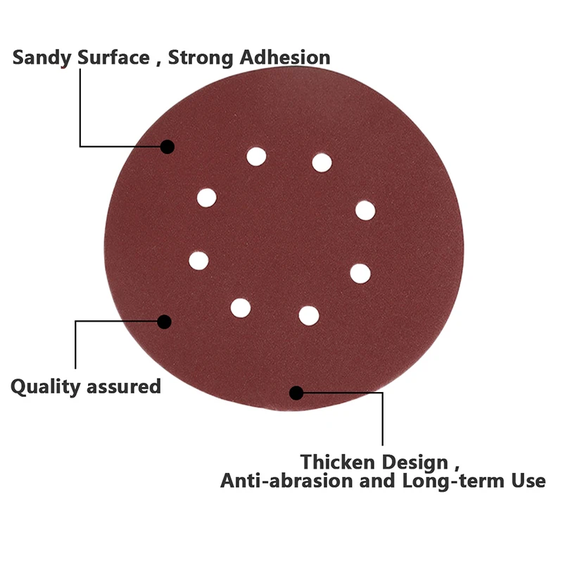 

Abrasive Sanding Paper Pads Hook Loop Smoothing Polishing Flocking 60-2000 Grit Disc