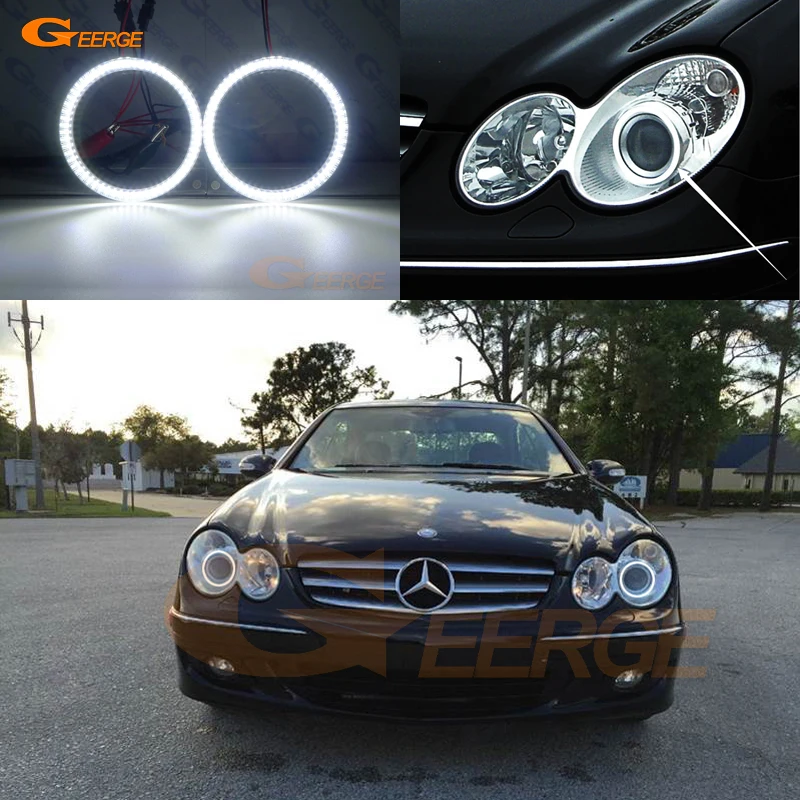 Ультра яркий SMD светодиодный светильник ангельские глазки halo rings для Mercedes Benz CLK CLASS