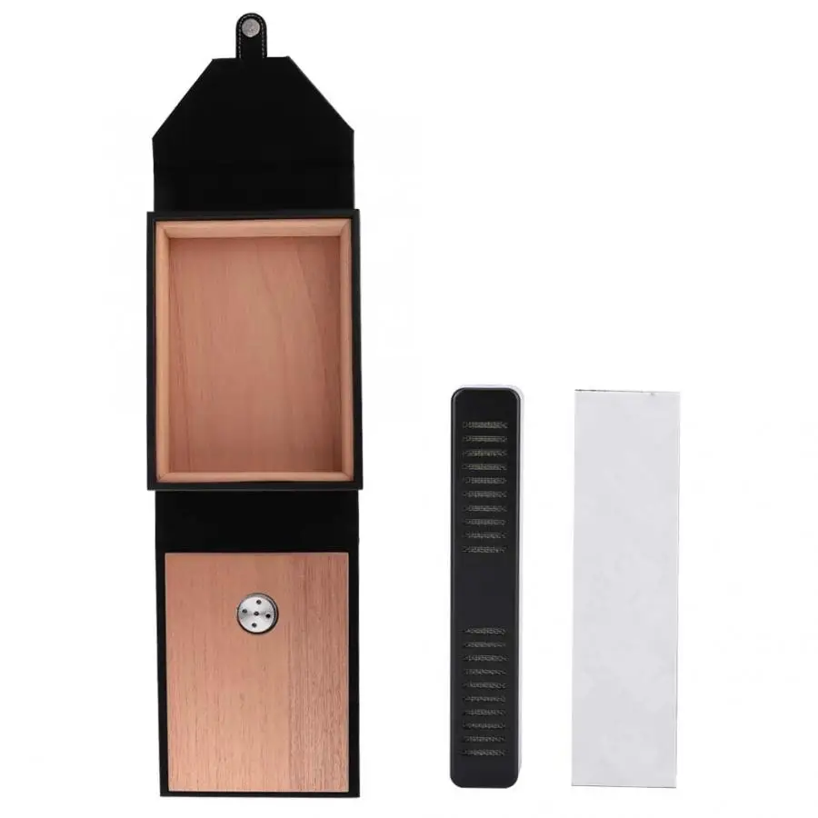 Mini Portable Leather Humidor Cigar Box Cedar Wood Cigarette Container Storage Case for Home Travel | Дом и сад