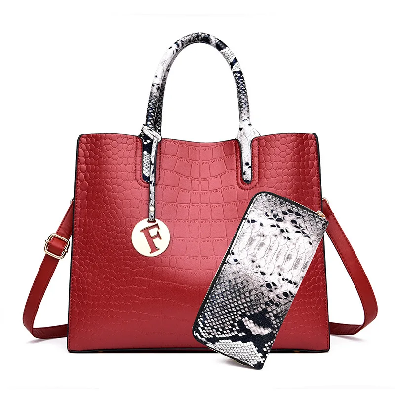 

2020 new fashion crocodile pattern women's handbags women bag hand bag