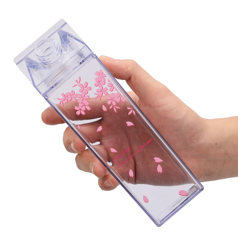 Портативная пластиковая бутылка для молока и воды прозрачная питья чашка