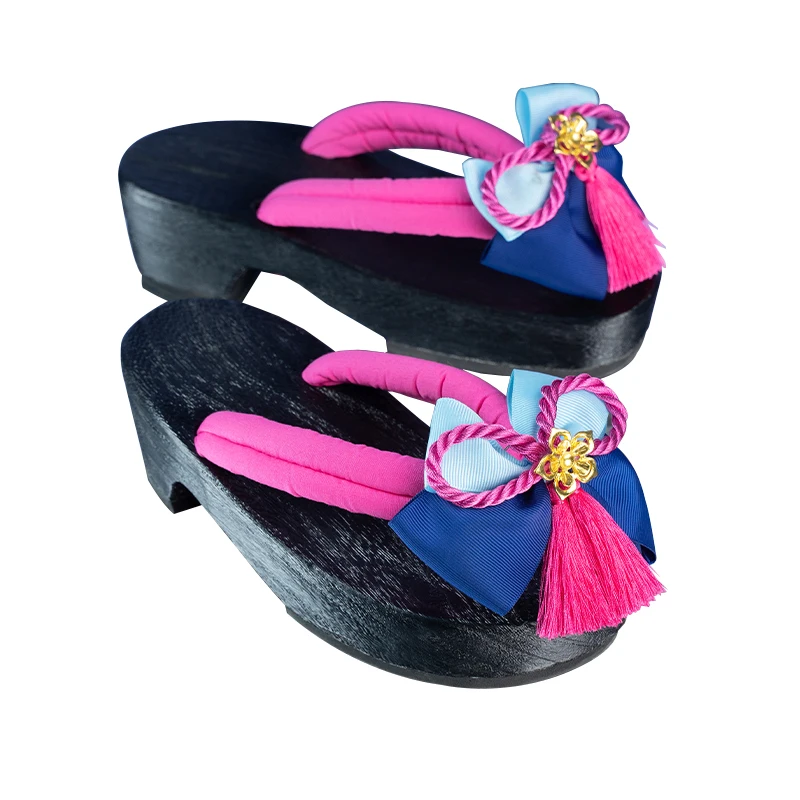 

The High Quality Goods Game Genshin Impact Kamisato Ayaka Clogs Cosplay Universal Fashion Combat Shoes Role Play Used 36-39