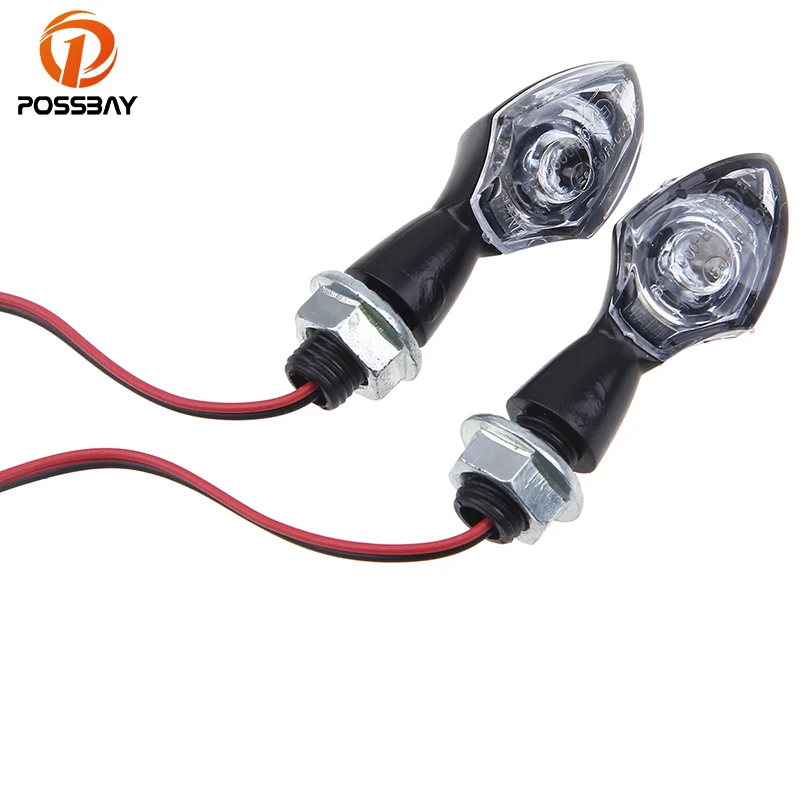 POSSBAY Vintage 12V Motorcycle Turn Signals MTB ATV Scooter Indicator Lamps Universal for Kawasaki Harley Honda Suzuki Scooters |