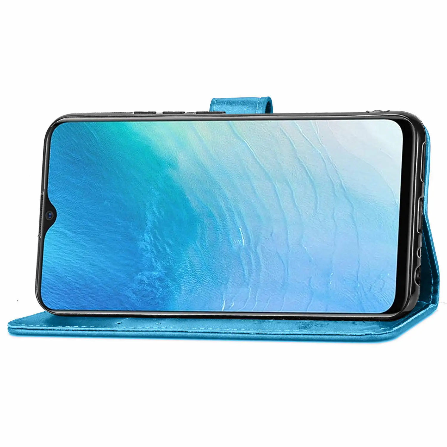 Чехол книжка из ПУ кожи и ТПУ для Vivo Y19 держатель карт силиконовый чехол с